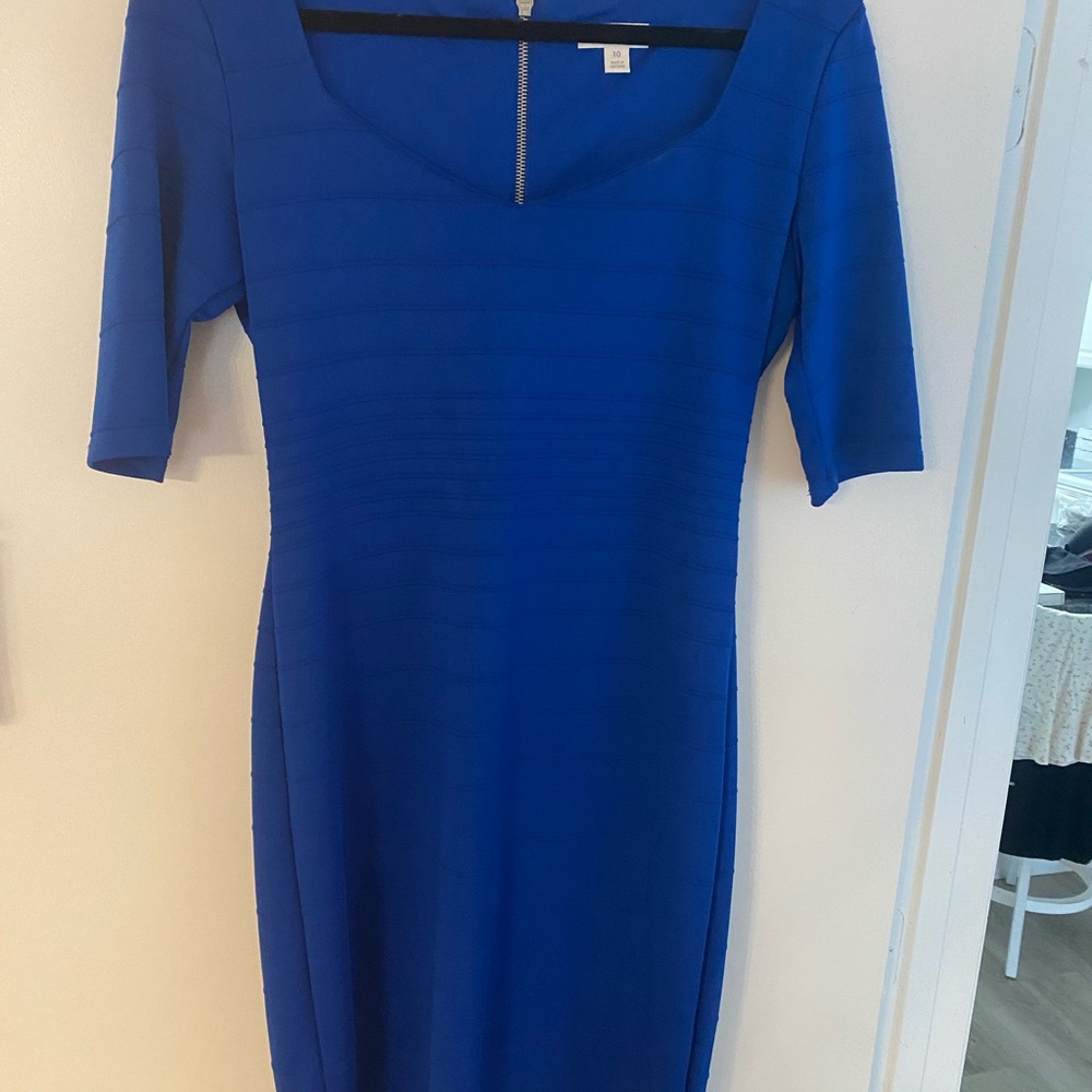 Bisou Bisou Royal Blue Long Sleeve Dress